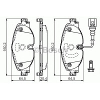 Комплект гальмівних колодок, дискове гальмо BOSCH 0 986 494 660