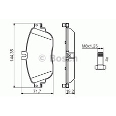 Комплект гальмівних колодок, дискове гальмо BOSCH 0 986 494 662