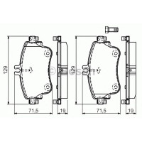 Комплект гальмівних колодок, дискове гальмо BOSCH 0 986 494 663