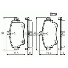 Комплект гальмівних колодок, дискове гальмо BOSCH 0 986 494 663