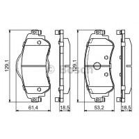 Комплект гальмівних колодок, дискове гальмо BOSCH 0 986 494 690