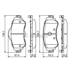 Комплект гальмівних колодок, дискове гальмо BOSCH 0 986 494 690