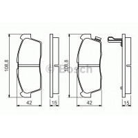 Комплект гальмівних колодок, дискове гальмо BOSCH 0 986 494 700