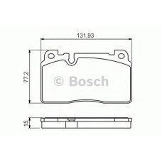 Комплект гальмівних колодок, дискове гальмо BOSCH 0 986 494 702