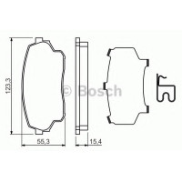 Комплект гальмівних колодок, дискове гальмо BOSCH 0 986 494 711