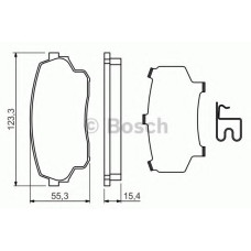 Комплект гальмівних колодок, дискове гальмо BOSCH 0 986 494 711