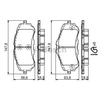 Комплект гальмівних колодок, дискове гальмо BOSCH 0 986 494 714