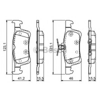 Комплект гальмівних колодок, дискове гальмо BOSCH 0 986 494 715