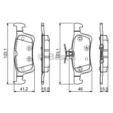 Комплект гальмівних колодок, дискове гальмо BOSCH 0 986 494 715