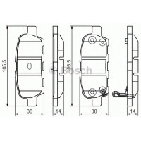 Комплект гальмівних колодок, дискове гальмо BOSCH 0 986 495 089