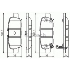 Комплект гальмівних колодок, дискове гальмо BOSCH 0 986 495 089