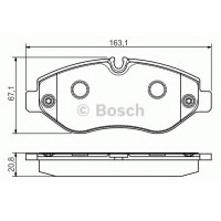 Комплект гальмівних колодок, дискове гальмо BOSCH 0 986 495 098