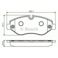 Комплект гальмівних колодок, дискове гальмо BOSCH 0 986 495 098