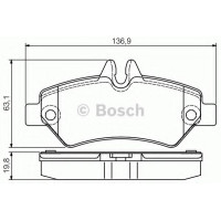 Комплект гальмівних колодок, дискове гальмо BOSCH 0 986 495 100