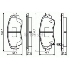 Комплект гальмівних колодок, дискове гальмо BOSCH 0 986 495 132