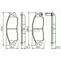 Комплект гальмівних колодок, дискове гальмо BOSCH 0 986 495 146