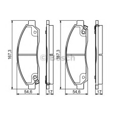 Комплект гальмівних колодок, дискове гальмо BOSCH 0 986 495 159