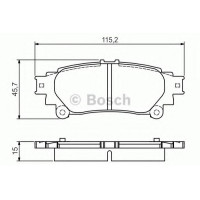 Комплект гальмівних колодок, дискове гальмо BOSCH 0 986 495 174