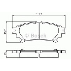 Комплект гальмівних колодок, дискове гальмо BOSCH 0 986 495 174