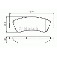 Комплект гальмівних колодок, дискове гальмо BOSCH 0 986 495 254