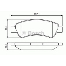 Комплект гальмівних колодок, дискове гальмо BOSCH 0 986 495 254