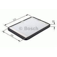 Фільтр, повітря у внутрішньому просторі BOSCH 1 987 432 153