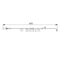 Сигналізатор, знос гальмівних колодок BOSCH 1 987 473 002