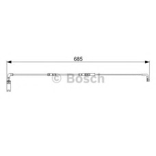 Сигналізатор, знос гальмівних колодок BOSCH 1 987 473 003