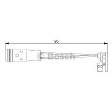 Сигналізатор, знос гальмівних колодок BOSCH 1 987 473 006