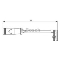 Сигналізатор, знос гальмівних колодок BOSCH 1 987 473 036