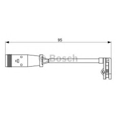 Сигналізатор, знос гальмівних колодок BOSCH 1 987 473 036