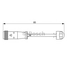 Сигналізатор, знос гальмівних колодок BOSCH 1 987 473 038