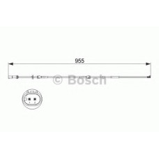 Сигналізатор, знос гальмівних колодок BOSCH 1 987 473 511