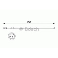 Сигналізатор, знос гальмівних колодок BOSCH 1 987 473 512