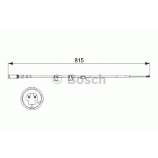 Сигналізатор, знос гальмівних колодок BOSCH 1 987 473 524