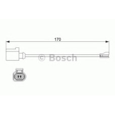 Сигналізатор, знос гальмівних колодок BOSCH 1 987 474 512