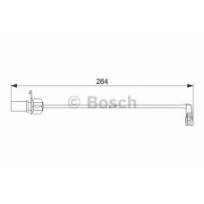 Сигналізатор, знос гальмівних колодок BOSCH 1 987 474 517