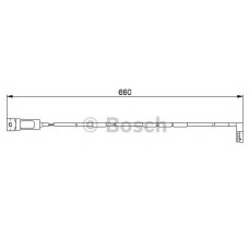 Сигналізатор, знос гальмівних колодок BOSCH 1 987 474 909