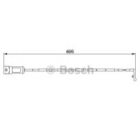 Сигналізатор, знос гальмівних колодок BOSCH 1 987 474 929