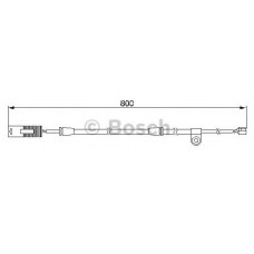 Сигналізатор, знос гальмівних колодок BOSCH 1 987 474 945