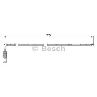 Сигналізатор, знос гальмівних колодок BOSCH 1 987 474 946