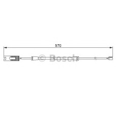 Сигналізатор, знос гальмівних колодок BOSCH 1 987 474 954