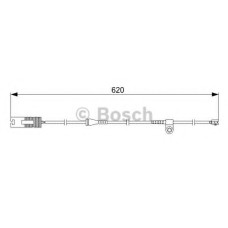 Сигналізатор, знос гальмівних колодок BOSCH 1 987 474 955