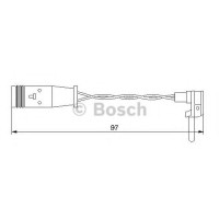 Сигналізатор, знос гальмівних колодок BOSCH 1 987 474 966