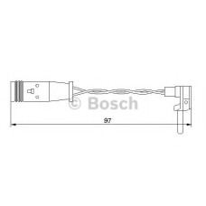 Сигналізатор, знос гальмівних колодок BOSCH 1 987 474 966