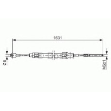 Трос, стоянкова гальмівна система BOSCH 1 987 477 067