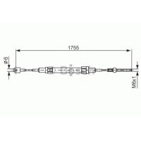 Трос, стоянкова гальмівна система BOSCH 1 987 477 071
