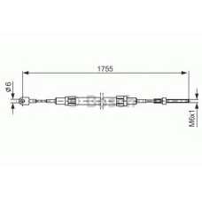 Трос, стоянкова гальмівна система BOSCH 1 987 477 071