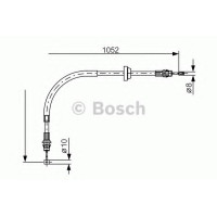 Трос, стоянкова гальмівна система BOSCH 1 987 477 186