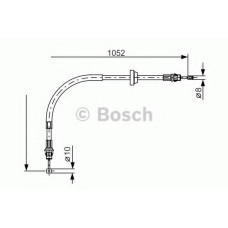 Трос, стоянкова гальмівна система BOSCH 1 987 477 186